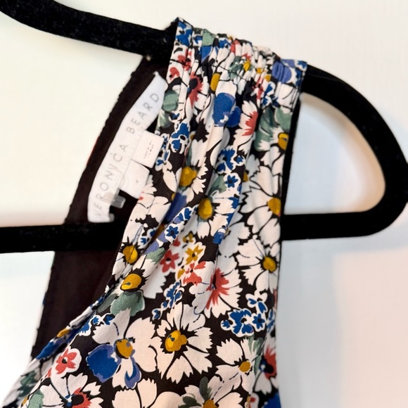 VERONICA BEARD Jackson Floral Ruched Sleeveless Mini Dress- Size 4 - Picture 7 of 10